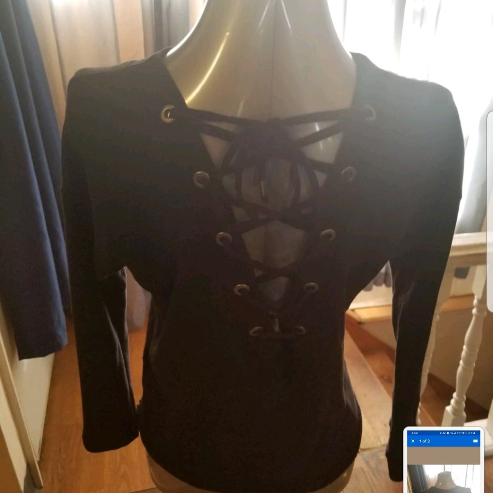 Abercrombie & Fitch lace up back sweatshirt